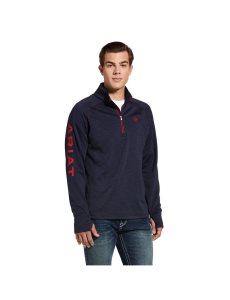 Ariat TEK Team 1/2 Zip Sweatshirt Navy Heather | MBYQWL-694