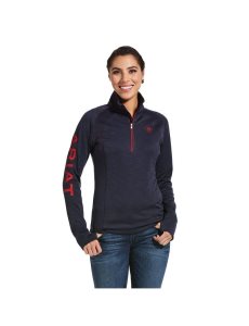 Ariat TEK Team 1/2 Zip Sweatshirt Navy Heather | ZTXOWQ-842