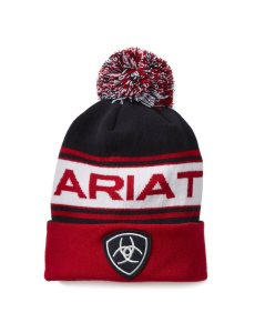 Ariat Team Beanie Navy/Red | NDLCFX-937