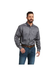 Ariat Team Logo Twill Classic Fit Shirt Quiet Shade | IZFYPQ-190