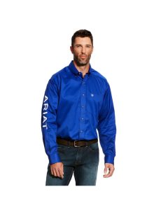 Ariat Team Logo Twill Classic Fit Shirt Ultramarine/White | OAVSGQ-248