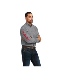 Ariat Team Russ Fitted Shirt Black | GKJSFO-518