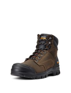 Ariat Treadfast 6' Waterproof Work Boot Dark Brown | EJXSWI-150