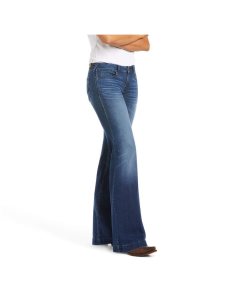 Ariat Trouser Mid Rise Stretch Kelsea Wide Leg Jean Joanna | UKTQSY-561