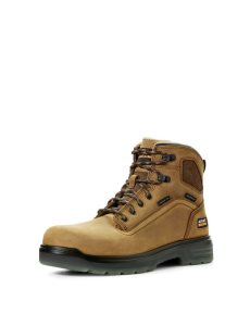 Ariat Turbo 6' Waterproof Carbon Toe Work Boot Aged Bark | EYQPJC-976