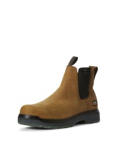 Ariat Turbo Chelsea Waterproof Carbon Toe Work Boot Aged Bark | KQTUGD-026