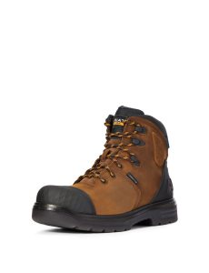 Ariat Turbo Outlaw 6' Waterproof Carbon Toe Work Boot Barley Brown | BCMRZW-265