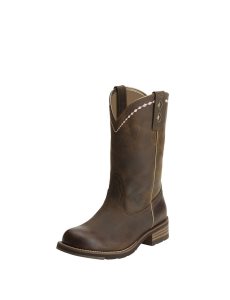 Ariat Unbridled Roper Western Boot Distressed Brown | OKWLJR-278