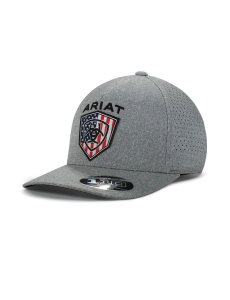 Ariat Usa flag shield logo cap Gray | SDPFXY-275