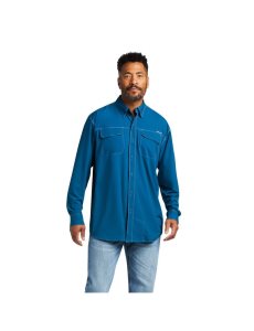 Ariat VentTEK Outbound Classic Fit Shirt Fluid Teal | EPAWUQ-950