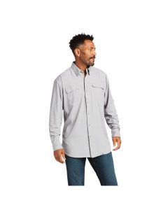 Ariat VentTEK Outbound Classic Fit Shirt Echo Grey | HQJLKA-507