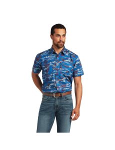 Ariat VentTEK Western Fitted Shirt Island Print | INOFVY-529