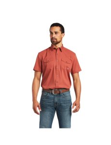 Ariat VentTEK Western Fitted Shirt Marsala | ARNKJC-095