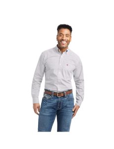 Ariat WARWICK Fitted Shirt White | AIXKTB-518