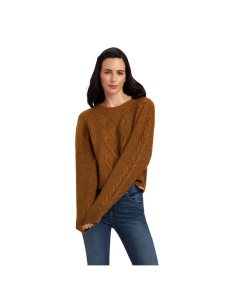 Ariat Winter Quarter Sweater Chestnut | EQIGYK-638