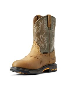 Ariat WorkHog Waterproof Work Boot Aged Bark | UJDBSP-409