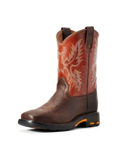 Ariat WorkHog Wide Square Toe Boot Dark Earth | GHAZOR-257