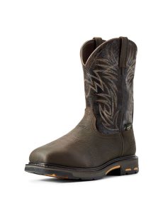 Ariat WorkHog Wide Square Toe MetGuard Waterproof MetGuard Composite Toe Work Boot Bruin Brown | RYPCXB-507