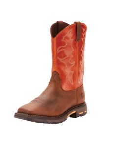 Ariat WorkHog Wide Square Toe Work Boot Dark Earth | SXHVLM-904