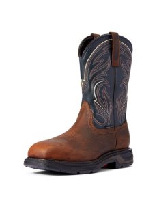 Ariat WorkHog XT Cottonwood Carbon Toe Work Boot Brown Oiled Rowdy | LMQHXD-904