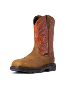 Ariat WorkHog XT Cottonwood Carbon Toe Work Boot Dark Earth | TPIZAN-390