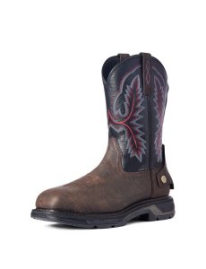 Ariat WorkHog XT EZ Zip Carbon Toe Work Boot Bruin Brown | XINHSV-492