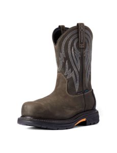 Ariat WorkHog XT Tumbleweed Waterproof Carbon Toe Work Boot Iron Coffee | GLKBWP-389