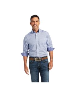 Ariat Wrinkle Free Caysen Classic Fit Shirt Reykjavik Blue | UQFSZE-423