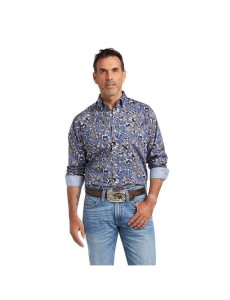 Ariat Wrinkle Free Cormac Classic Fit Shirt Smoked Pearl | XYEAKC-147