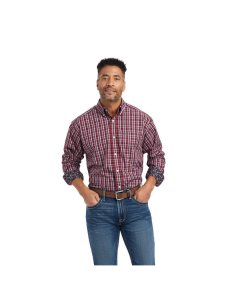 Ariat Wrinkle Free Emilio Classic Fit Shirt Rio Red | LWXQFO-432