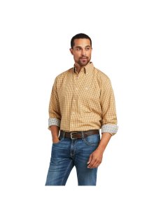 Ariat Wrinkle Free Harvey Classic Fit Shirt Honey Mustard | DAMVXU-235