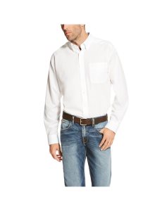 Ariat Wrinkle Free Solid Shirt White | ZITQJH-538