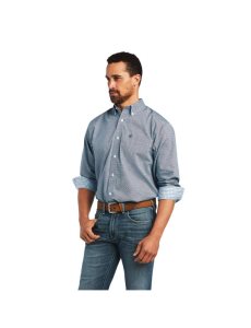 Ariat Wrinkle Free Yoel Classic Fit Shirt Odyssey Gray | BTLQIY-805