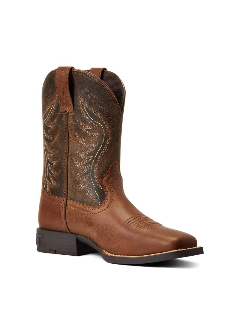 Ariat Amos Western Boot Sorrel Crunch | XDKASM-509