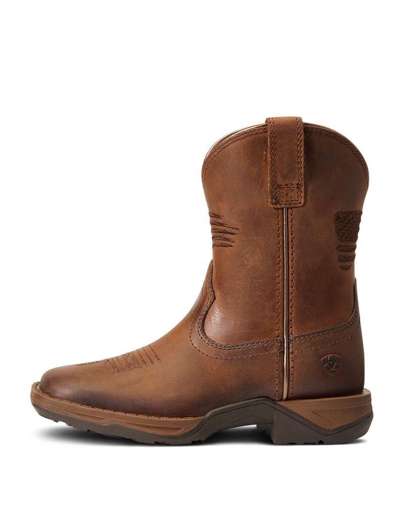 Ariat Anthem Patriot Western Boot Distressed Brown | DORCTG-459