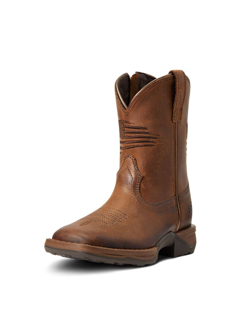 Ariat Anthem Patriot Western Boot Distressed Brown | DORCTG-459