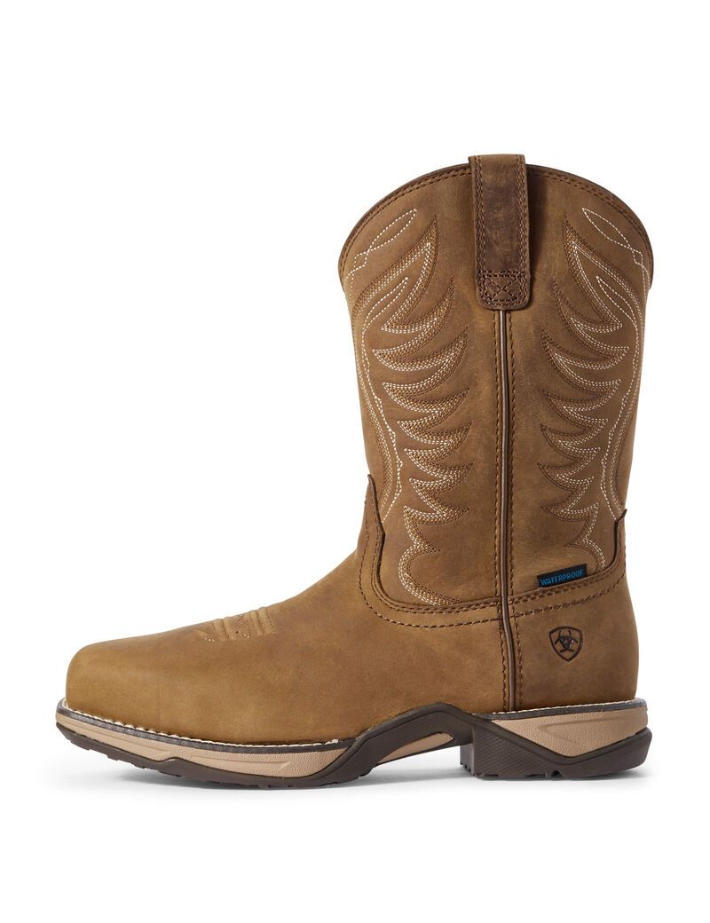 Ariat Anthem Waterproof Composite Toe Work Boot Distressed Brown | UJTDGB-234