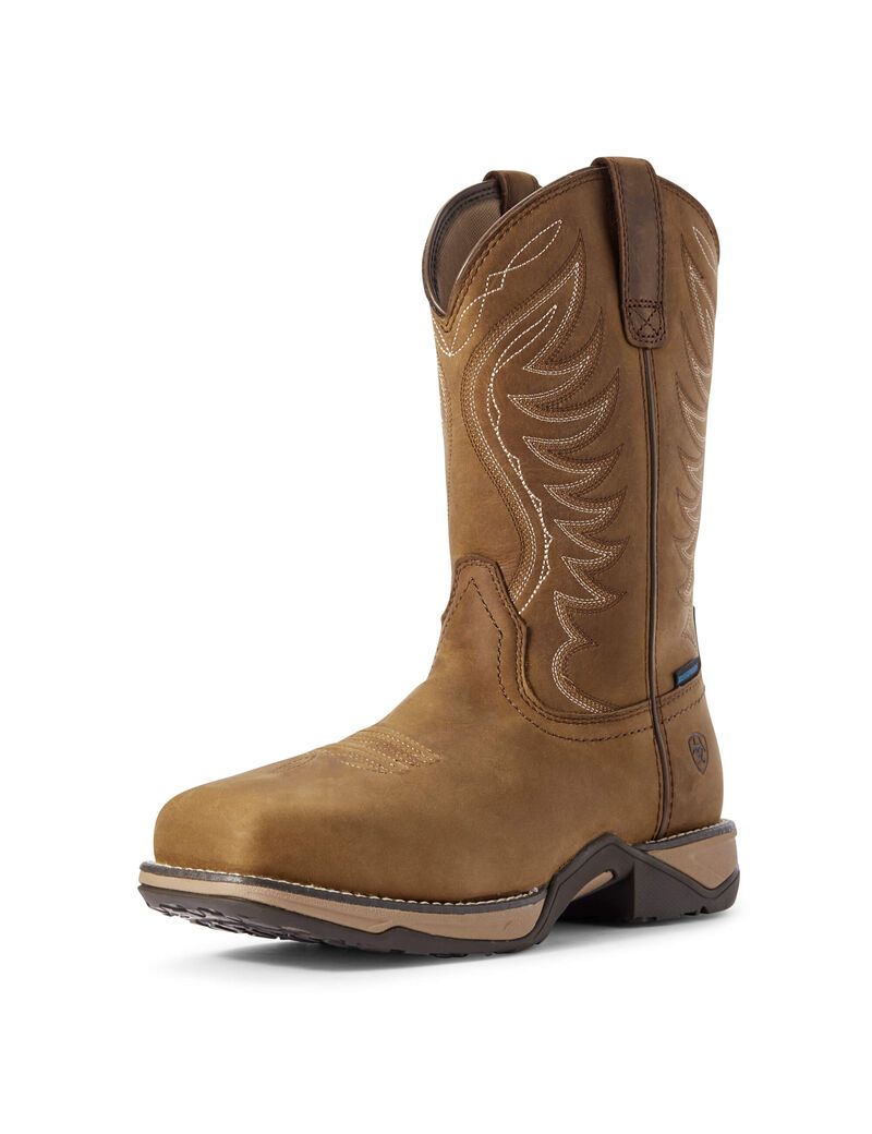 Ariat Anthem Waterproof Composite Toe Work Boot Distressed Brown | UJTDGB-234