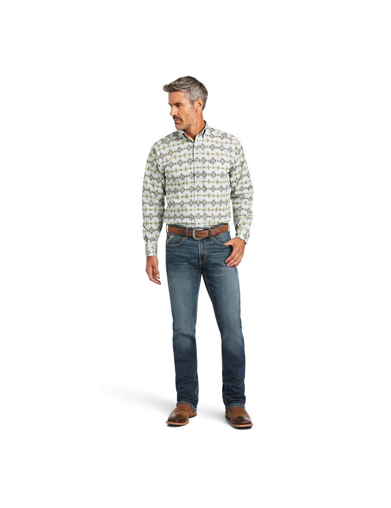 Ariat Archer Fitted Shirt White | LUHFJE-621