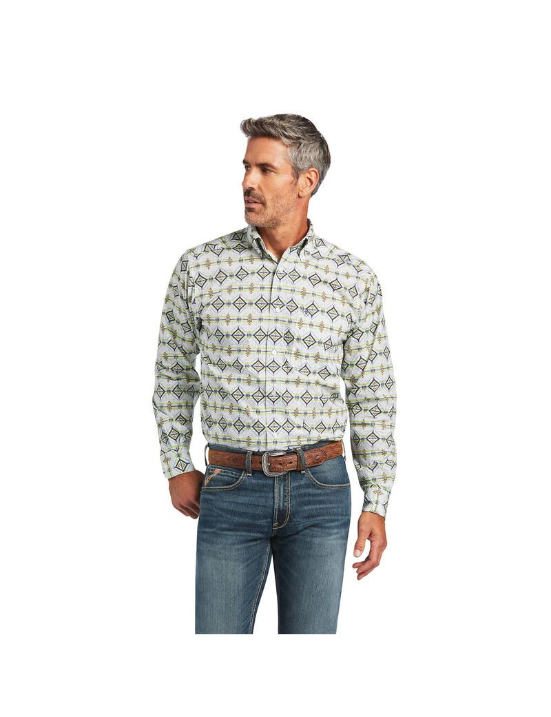 Ariat Archer Fitted Shirt White | LUHFJE-621