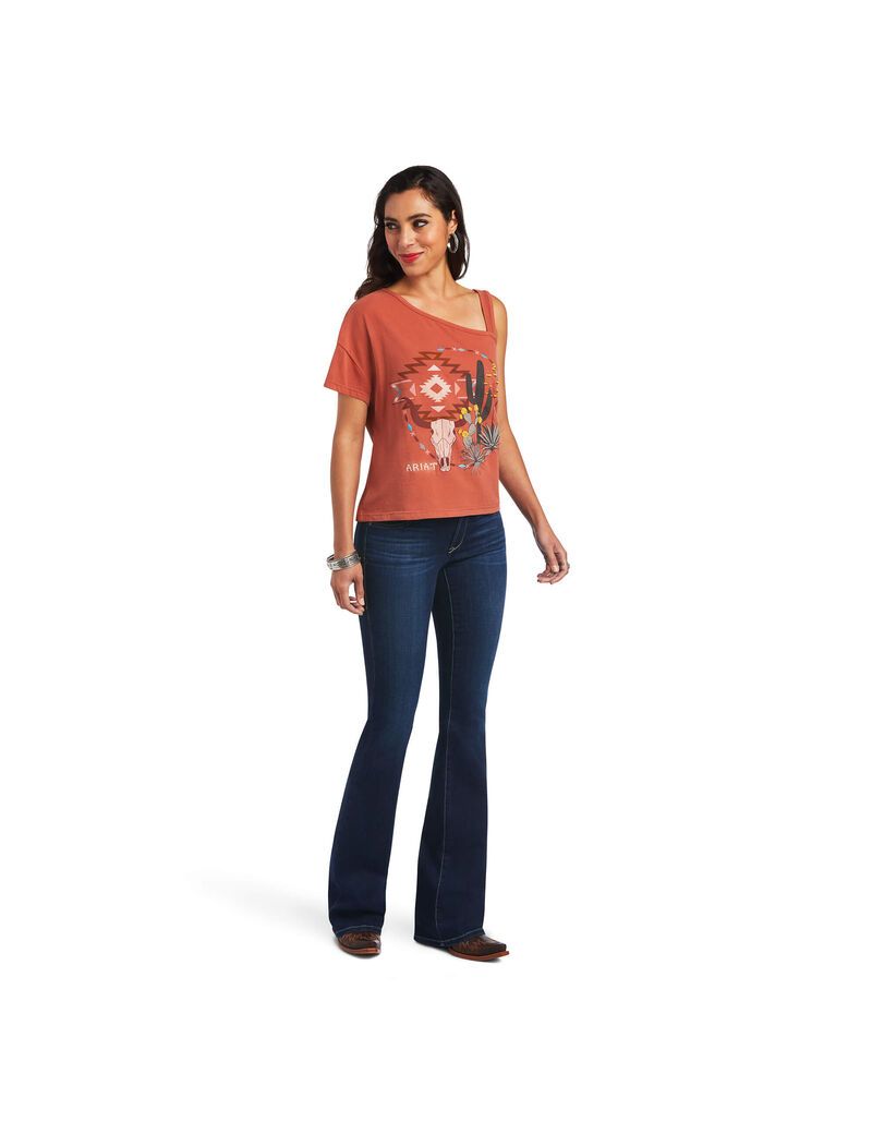 Ariat Around and Around Tee Redwood Burl | LJXVGS-850