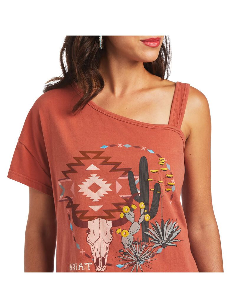 Ariat Around and Around Tee Redwood Burl | LJXVGS-850