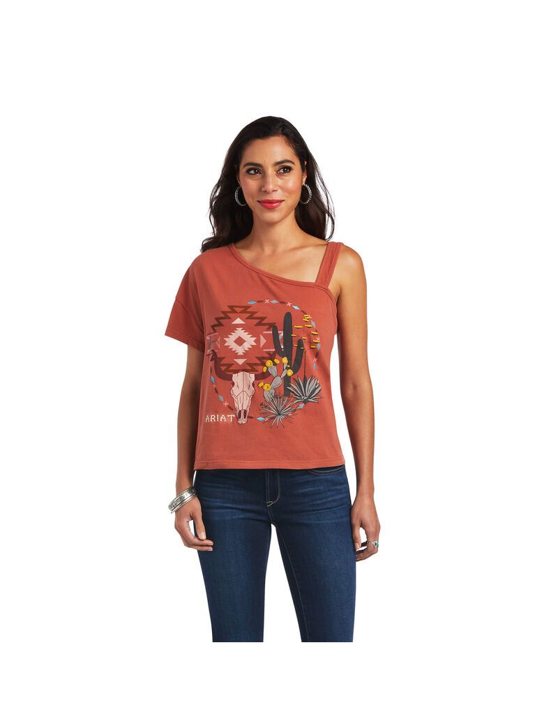 Ariat Around and Around Tee Redwood Burl | LJXVGS-850