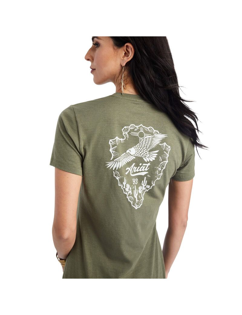 Ariat Arrowhead Tee Military Heather | CGQNHD-507