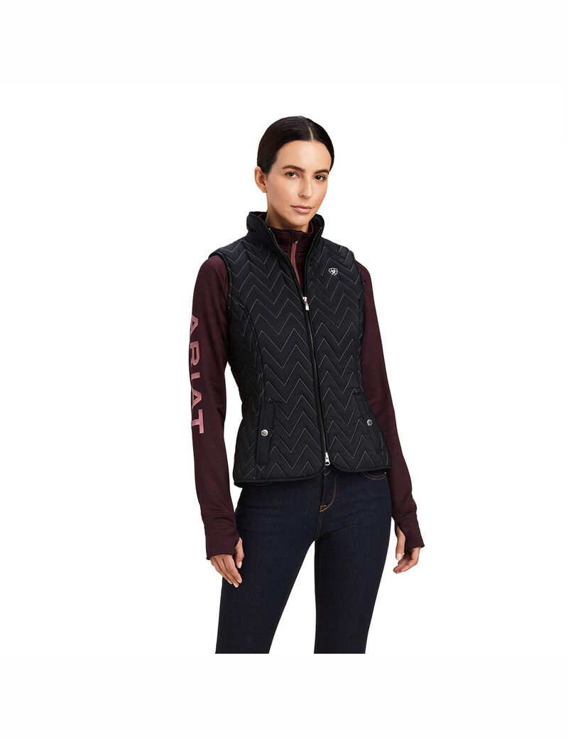 Ariat Ashley Insulated Vest Black | MIZHXK-876