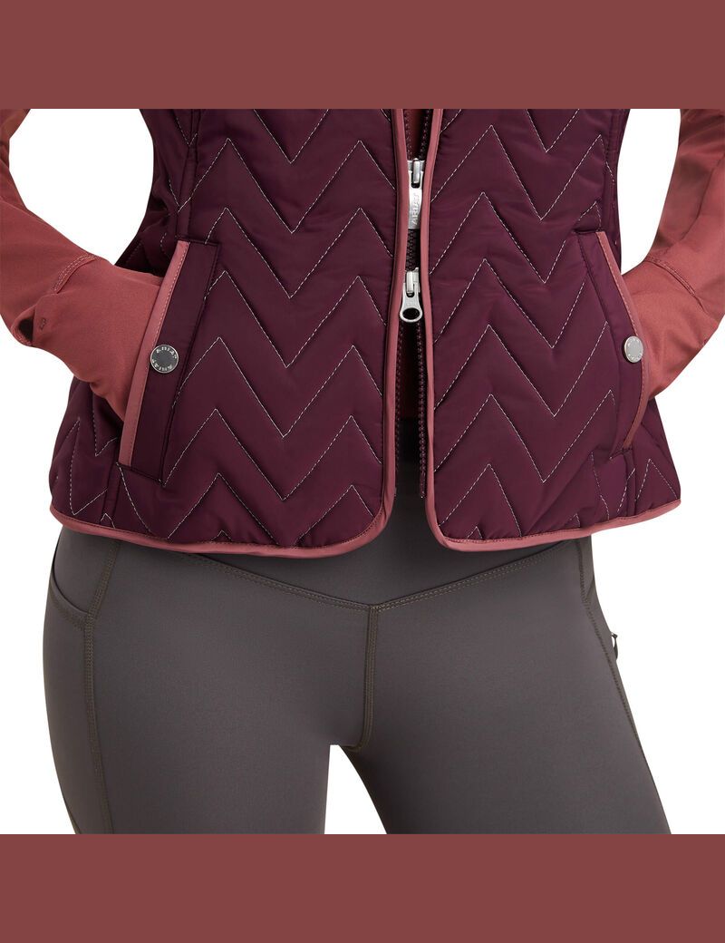 Ariat Ashley Insulated Vest Mulberry Brown | IWLKJP-368