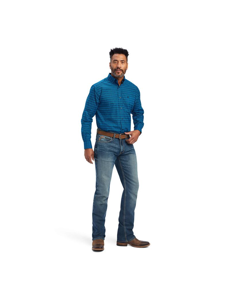 Ariat Beasley Classic Fit Shirt Classic Blue | DBIWLG-530