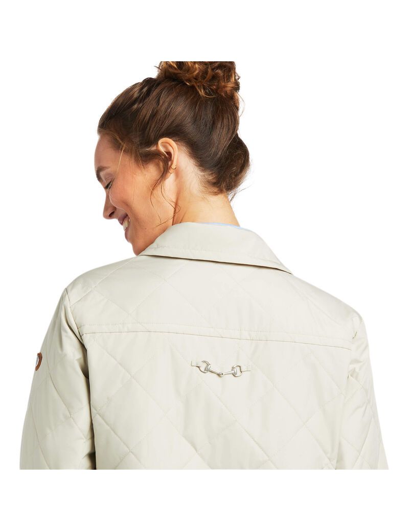 Ariat Belmont Shirt Jacket Whispy Taupe | RTMUHB-074