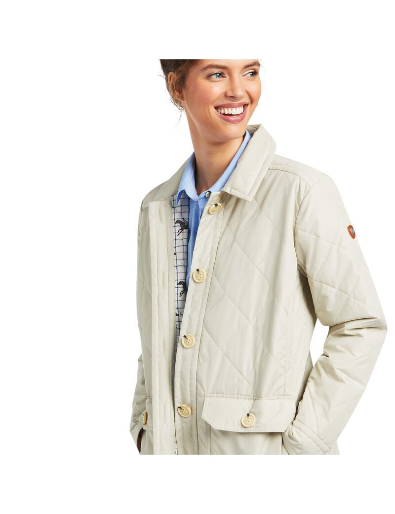 Ariat Belmont Shirt Jacket Whispy Taupe | RTMUHB-074