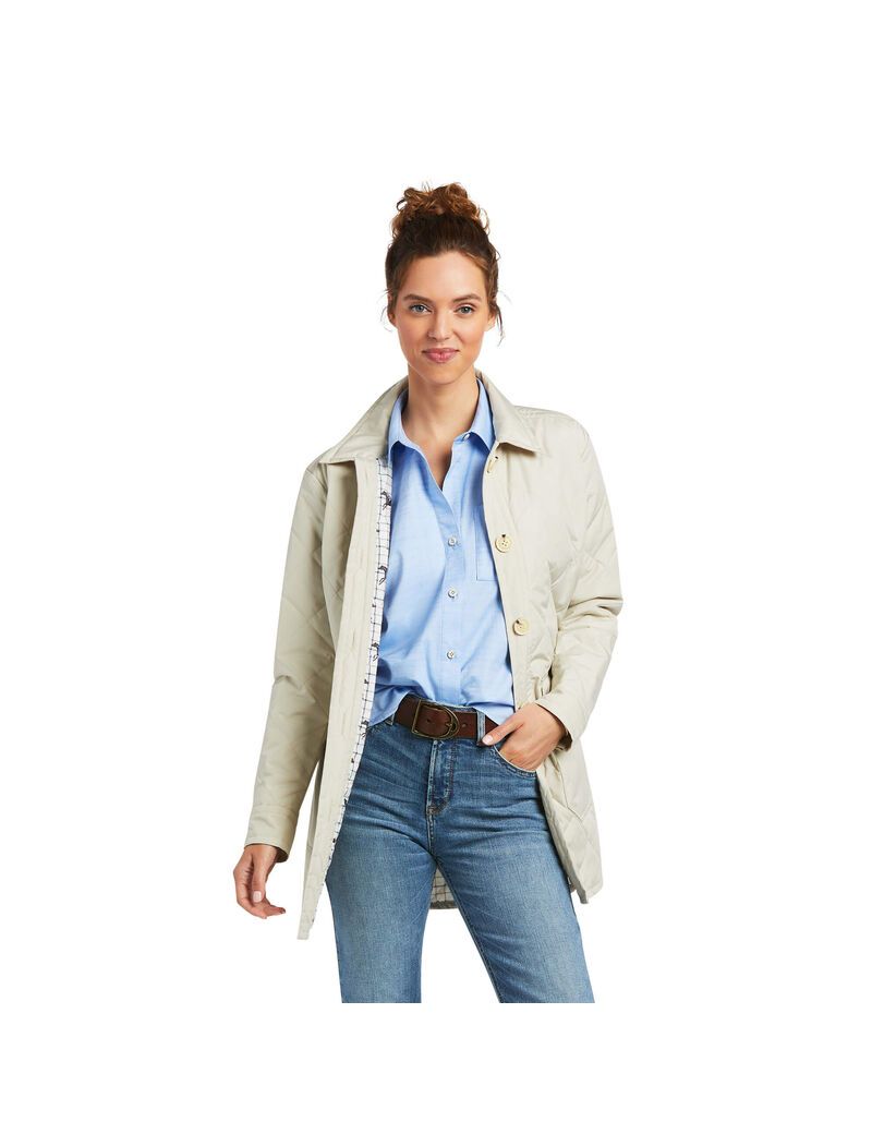 Ariat Belmont Shirt Jacket Whispy Taupe | RTMUHB-074